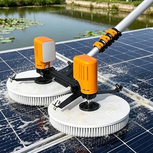 Zestaw Do Czyszczenia Paneli Słonecznych – 25,6-Calowy Elektryczny, Podwójna Szczotka, Ręczny Odkurzacz Fotowoltaiczny Do Profesjonalnej Konserwacji Farm Słonecznych, 3,5 M/1,Powersupply-7.5m/24.6Ft