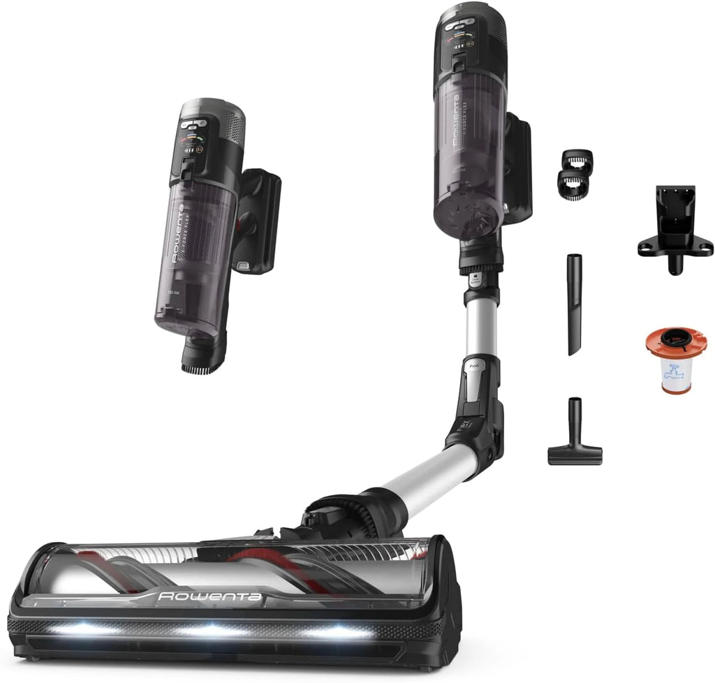 Rowenta X-Force Flex 13.60, bezprzewodowy odkurzacz akumulatorowy, model dla alergików, głęboka siła czyszczenia, przegub elastyczny, 150 W, czas pracy do 60 minut, wyprodukowano we Francji, RH9A36WV
