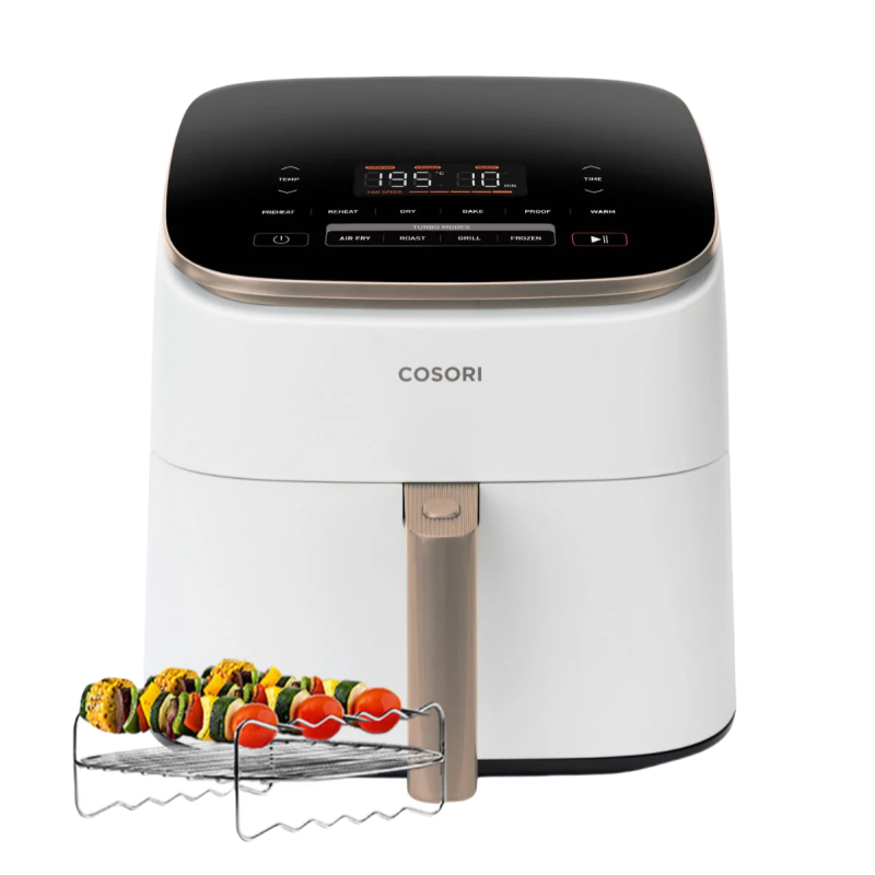 Frytkownica powietrzna Cosori TurboBlaze Chef Edition o pojemności 6 litrów – DC-602, biała