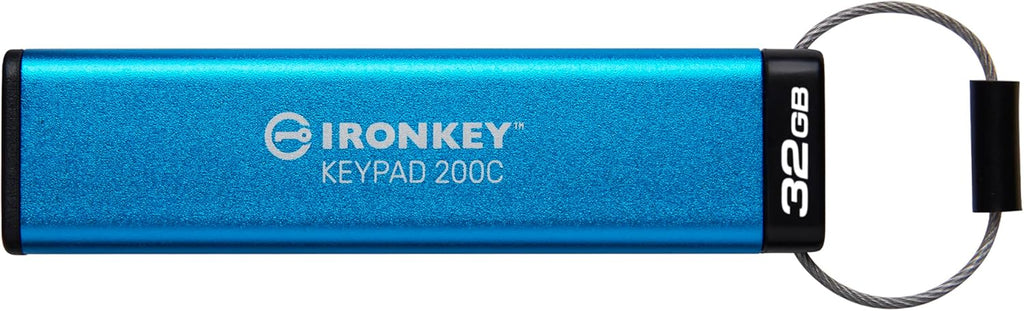 Kingston Klawiatura IronKey 200 typu A szyfrowana sprzętowo pamięć flash USB FIPS 140-3 poziom 3 (w toku) z 256-bitowym szyfrowaniem sprzętowym XTS-AES - IKKP200/512GB