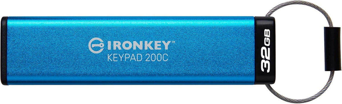 Kingston Klawiatura IronKey 200 typu A szyfrowana sprzętowo pamięć flash USB FIPS 140-3 poziom 3 (w toku) z 256-bitowym szyfrowaniem sprzętowym XTS-AES - IKKP200/512GB