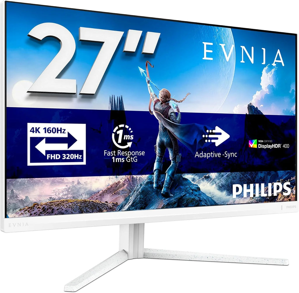 Philips Evnia 27M2N5901A Monitor gamingowy 68.6 cm UHD, 160 Hz, 1 ms, G-Sync comp., HDR400 (3840x2160, 160Hz, 2x HDMI 2.1, DisplayPort 1.4, USB-C (65 W Power Delivery), koncentrator USB, czarno-szary