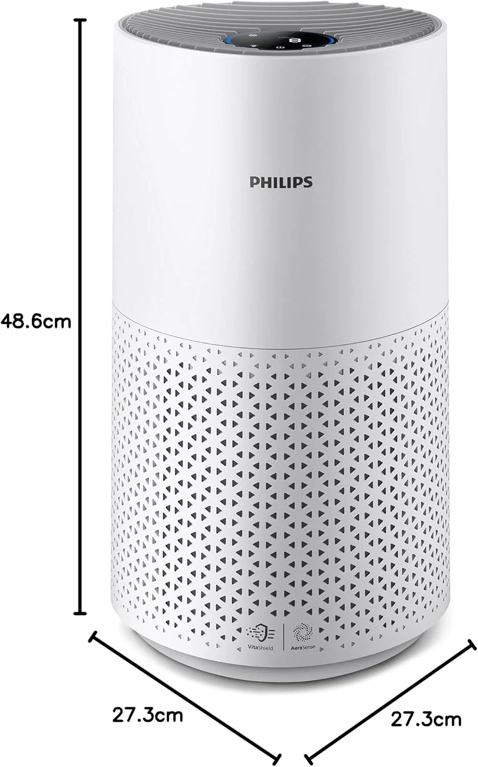 Philips Oczyszczacz Powietrza serii 1000i, Usuwa Zarazki, Kurz i Alergeny w Pomieszczeniach o Powierzchni do 78 m², Tryb nocny, Filtr NanoProtect HEPA, Szaroczarny (AC1715/11)