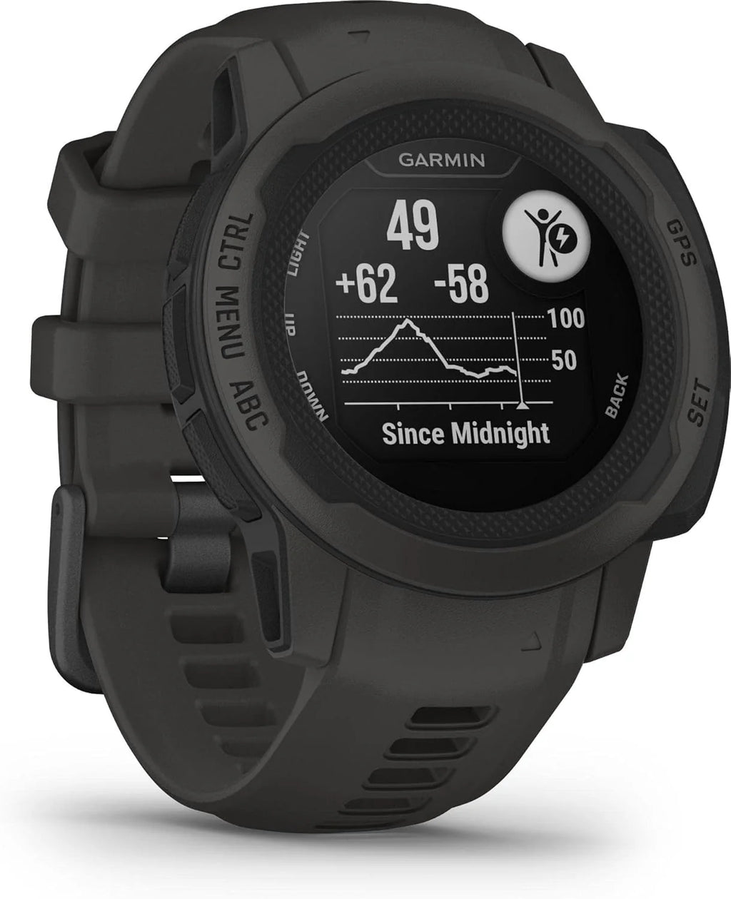 Garmin Instinct 2S SOLAR Smartwatch GPS, Grafitowy, M