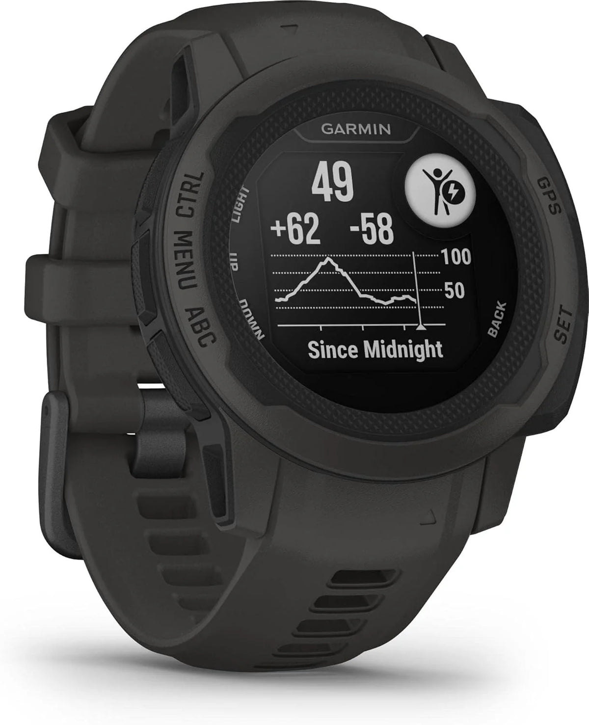 Garmin Instinct 2S SOLAR Smartwatch GPS, Grafitowy, M