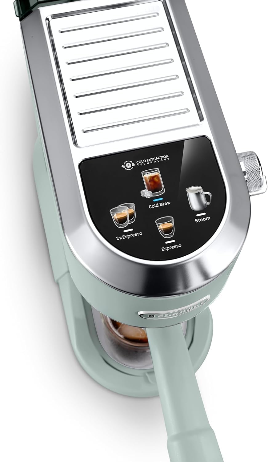De'Longhi Dedica – Ekspres do kawy ze stali nierdzewnej z pompką do kawy mielonej lub na kapsułki, espresso i cappuccino, zbiornik 1,3 litra, system zapobiegający kapaniu, model EC685.M, kolor metaliczny