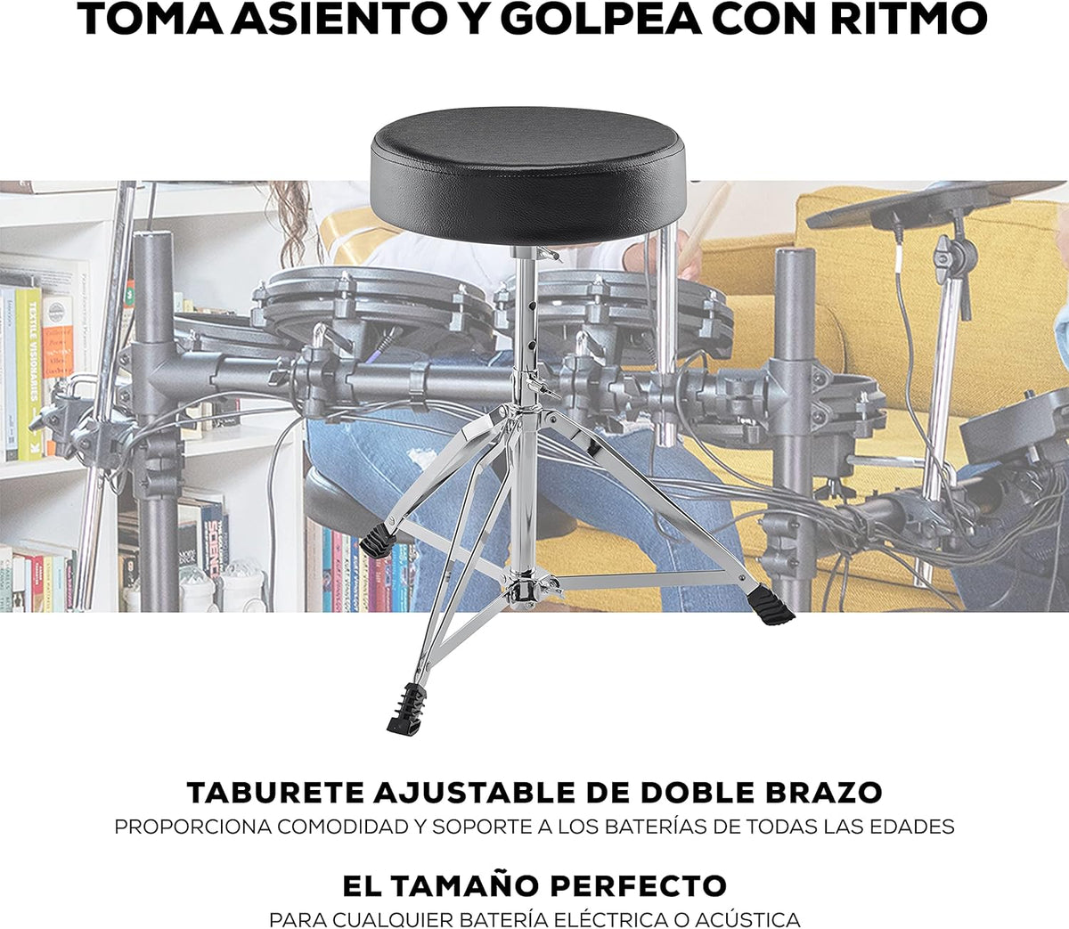Elektroniczny zestaw perkusyjny Alesis Nitro Max z cichymi naciągami siateczkowymi, 10-calowym werblem dwustrefowym, Bluetooth, ponad 440 autentycznych brzmień, lekcje gry na perkusji, USB MIDI, pedał bębna basowego