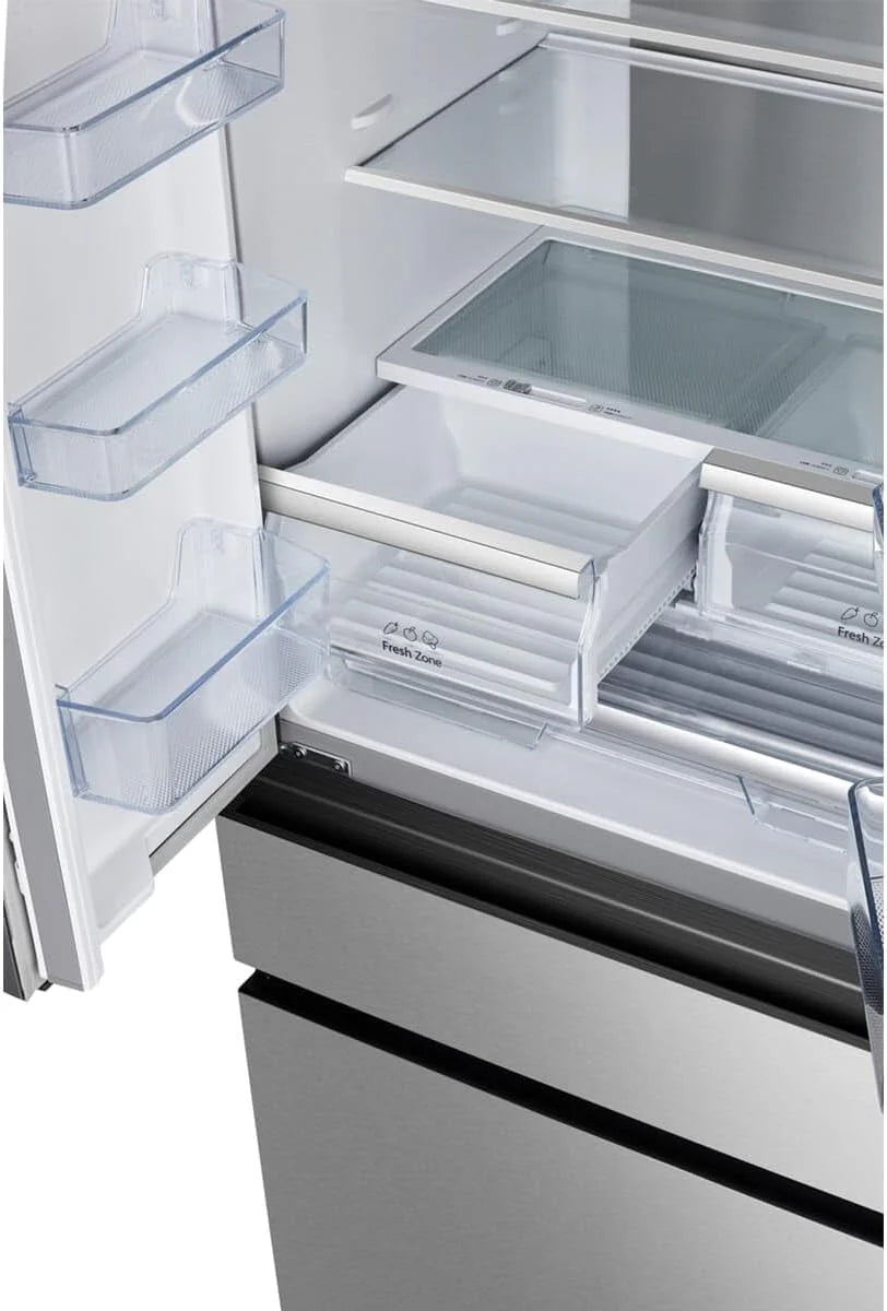 Hisense RF540N4SBI2 Francuska zamrażarka drzwiowa, NoFrostPlus, sprężarka inwerterowa, ConvertActive, CrispZone, 181,7 cm, część lodówki 302 l, część zamrażarki 178 l, 40 dB, 310
