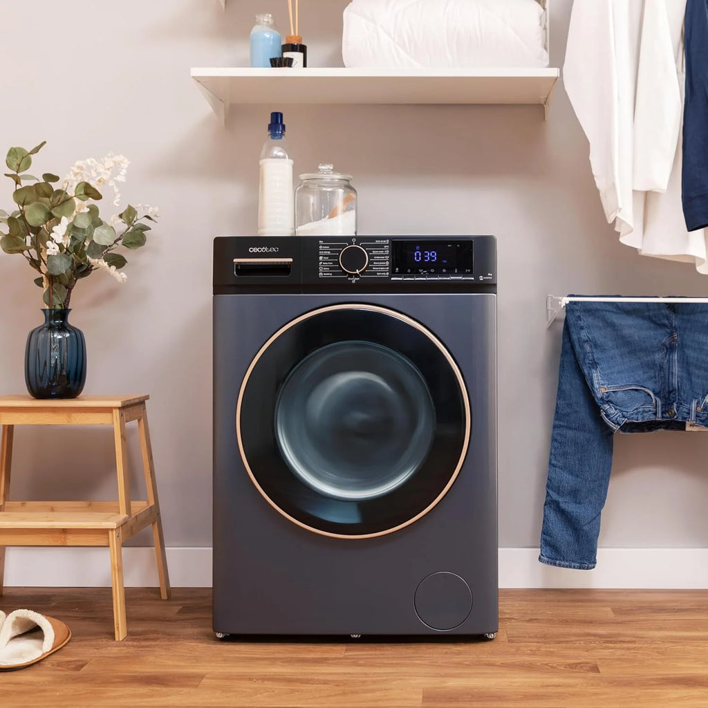 Cecotec Pralka przednia 9Kg Bolero Dresscode 9610 Inverter Blue Ice A. 2000 W, 1400 obr./min, funkcja pary, silnik Inverter Plus, 15 programów, optymalizuje poziom wody i czas prania