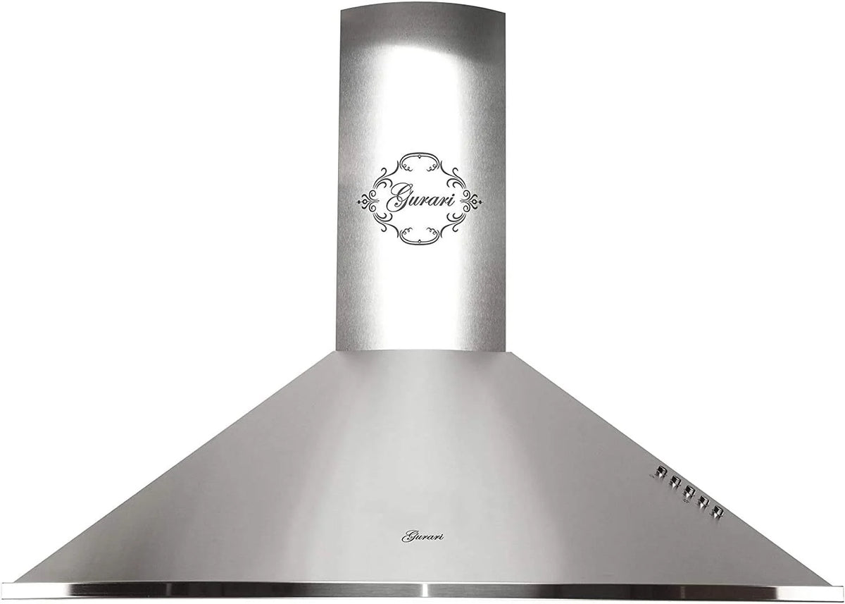 Gurari Okap kuchenny GCH C 046 okap ścienny 90 cm | Nowoczesna stal nierdzewna | 1000 m³/h | LED | zmywalny filtr, 3 prędkości, okapy ścienne, wylot i recyrkulacja, opcjonalny filtr węglowy