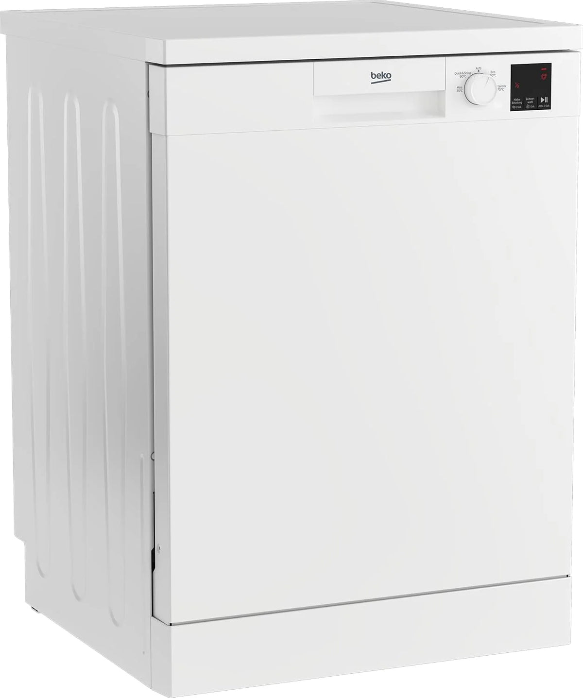 Beko DFN04321W b100 zmywarka wolnostojąca 60 cm, 13 nakryć wymiarowych, możliwość montażu pod wodą, do połowy załadunku, wybór czasu, program Clean &Shine, 4 programy, sejf wodny, biały