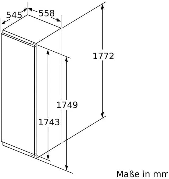 Bosch KIF81PFE0 Serie 8 lodówka do zabudowy, 177,5 x 56 cm, 289 l, zawias płaski, wyprodukowano w Niemczech, VitaFresh Pro 3 x dłuższa świeżość, oświetlenie LED, równomierne oświetlenie