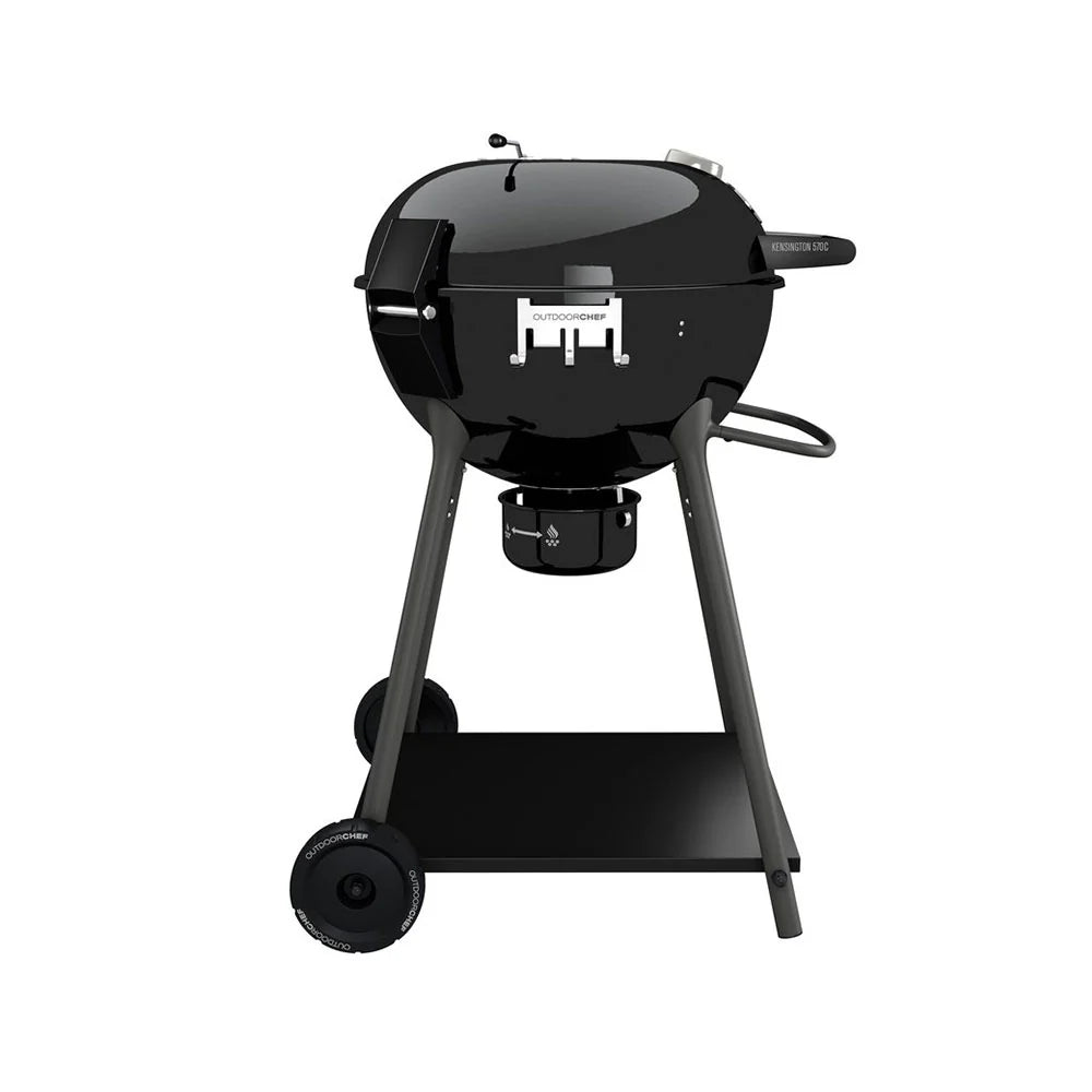 Grill węglowy Outdoorchef KENSINGTON 570 C 2026 – system Slide-Trichter do bezpośredniego/pośredniego grzania – czarny
