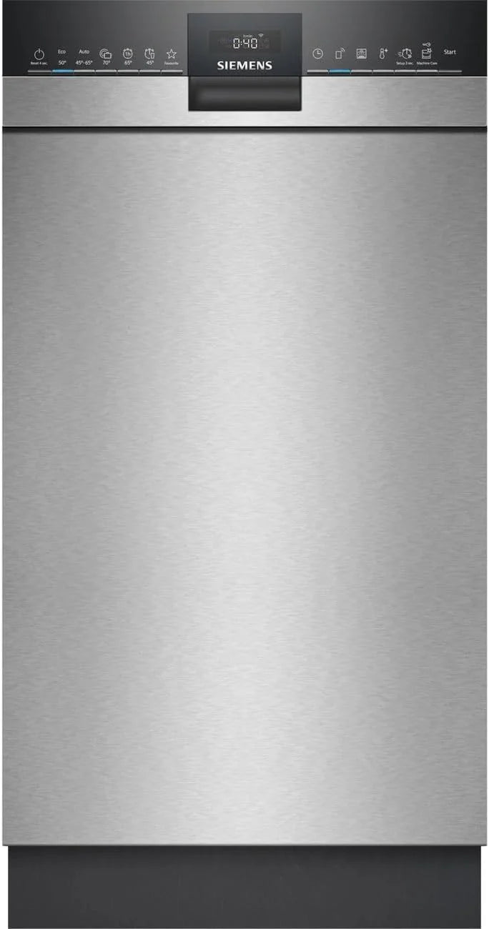 Siemens SR53HS74KE, iQ300, inteligentna, częściowo zintegrowana zmywarka, 45 cm, program Eco 50°C, varioSpeed Plus, kosz górny z regulacją wysokości, rackmatik, zabezpieczenie przed dziećmi