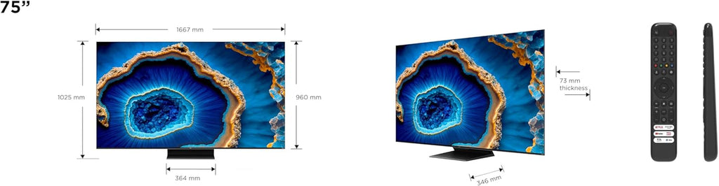TCL 65V6C 65-calowy bezpośredni telewizor LED, 4K HDR TV, Smart TV Powered by Google (Dolby Audio, Motion Clarity, kompatybilny z Google Assistant & Alexa, 2025 nowy model)