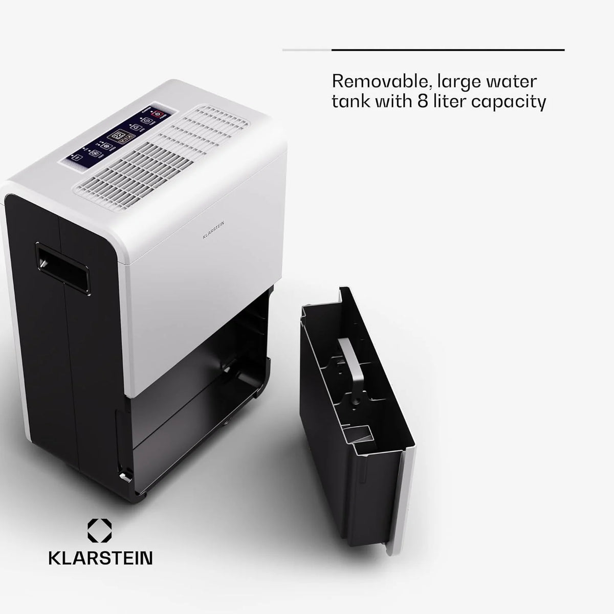 Klarstein Elektryczny osuszacz powietrza do 65 m2, inteligentny osuszacz powietrza do mieszkania, łazienki i piwnicy, cichy, elektryczny osuszacz powietrza z aplikacją WLAN IoT, suszarka budowlana o