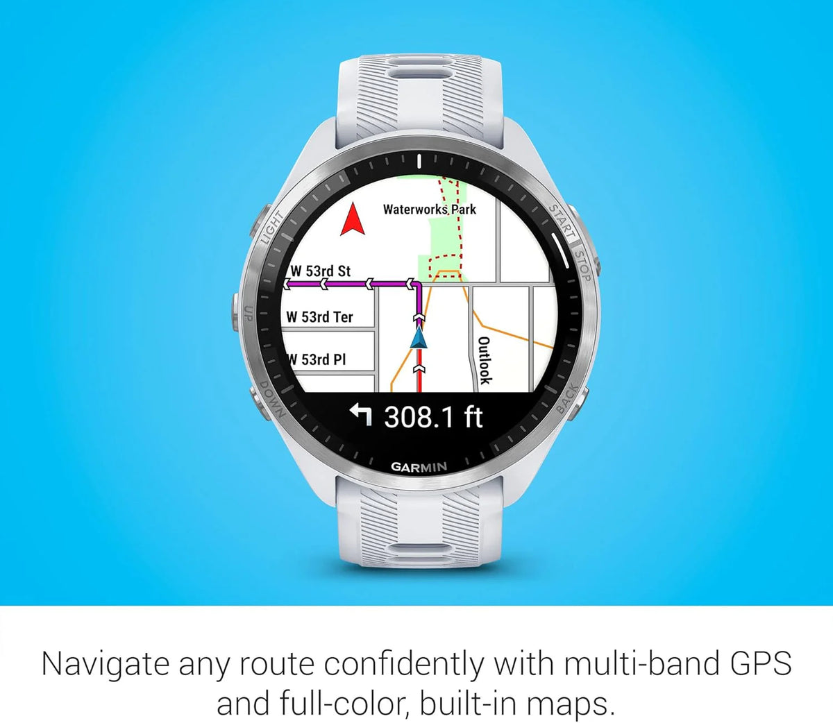 Garmin Forerunner® 965 Inteligentny zegarek do biegania, kolorowy wyświetlacz AMOLED, pomiary treningu i informacje o odzyskiwaniu, czarny i pudrowo-szary, 010-02809-00