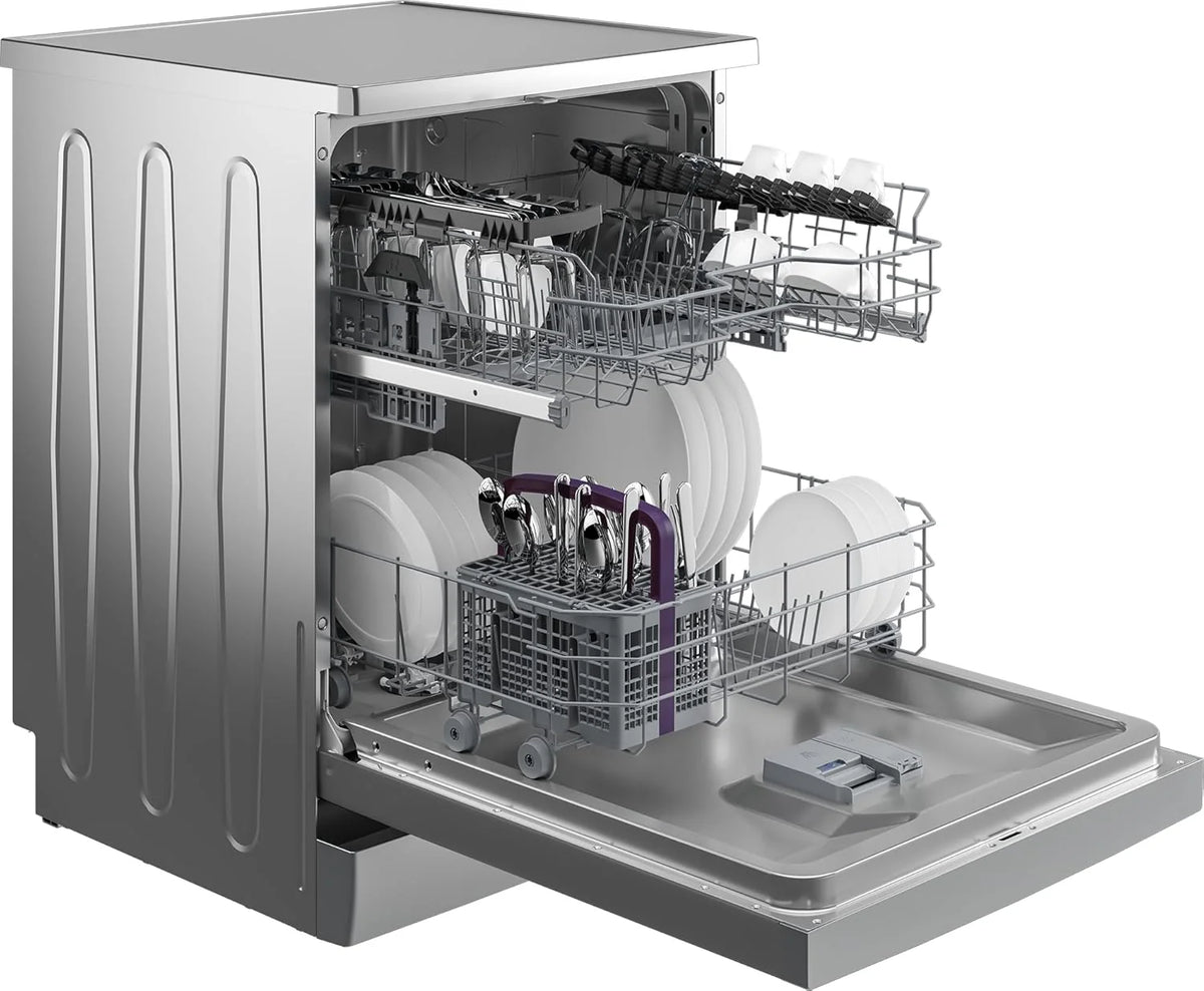 Beko BDFN26430W zmywarka do naczyń 60 cm, wolnostojąca, do zabudowy, na 14 nakryć wymiarowych, 6 programów, 4 dodatkowe funkcje, 3 poziomy zlewu, HigienIntense, SelfDry, program do połowy załadunku,