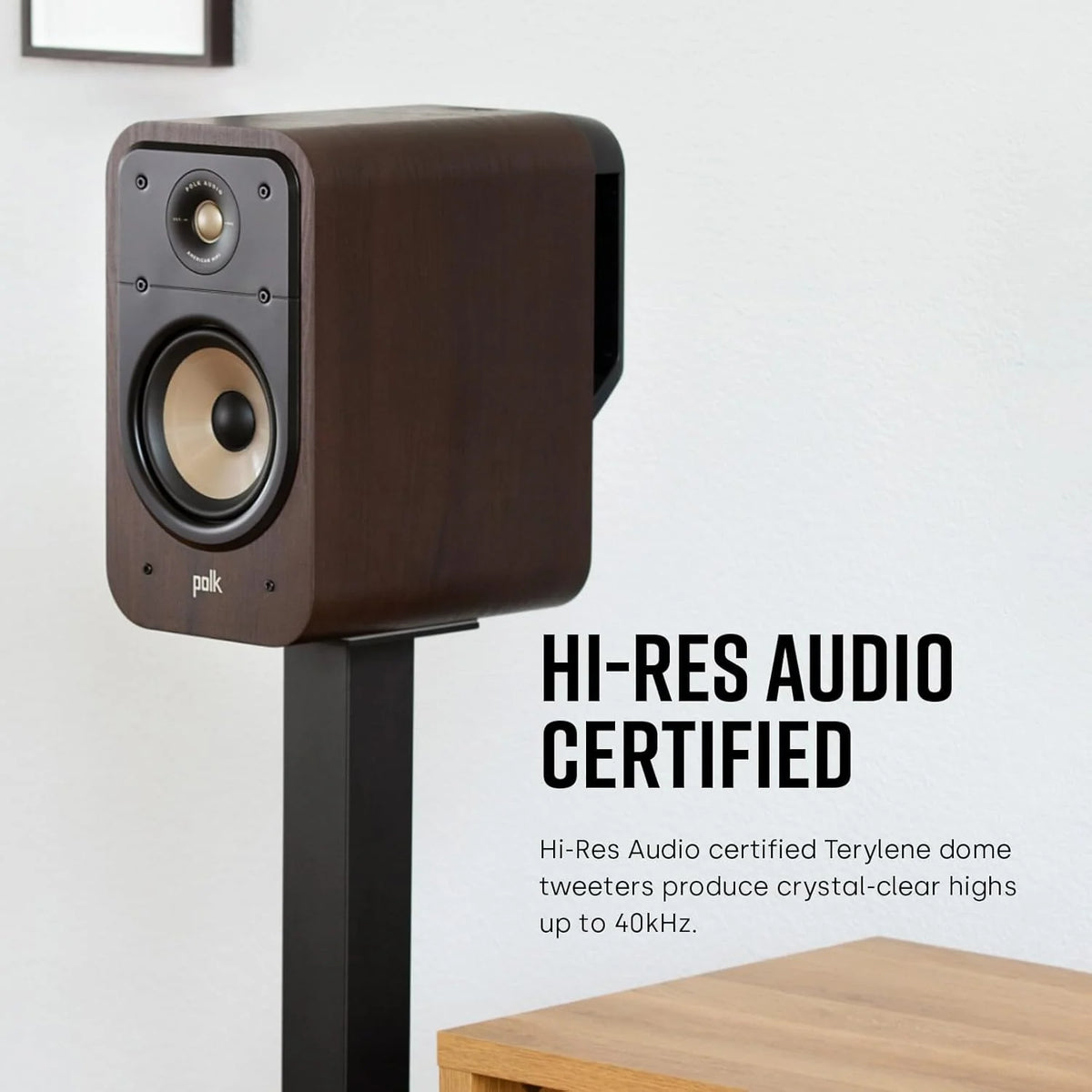 POLK AUDIO Signature Elite ES20 głośniki do regału na książki, głośników stereo, głośników Hi-Fi, certyfikat Hi-Res, kompatybilne z Dolby Atmos i DTS: X (para 2 szt.) - czarne