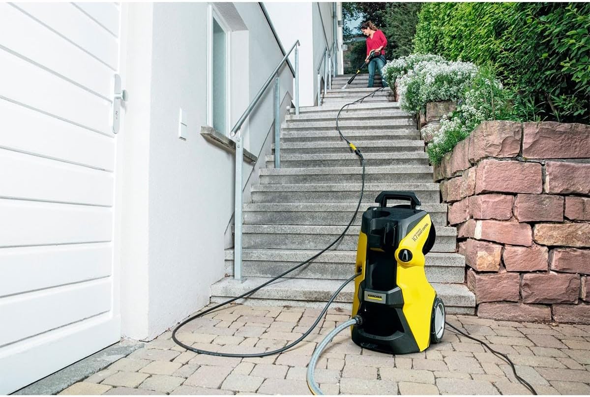 Myjka ciśnieniowa Kärcher K 7 Premium Smart Control Flex Home, ciśnienie: 180 barów, przepływ: 600 l/h, wydajność: 60 m²/h, filtr wody, waga: 18 kg, wąż elastyczny, lanca wielostrumieniowa