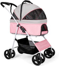 Premium Pet Stroller Cat Dog Wózki dla średnich psów, składany wózek dla kota dla 2 kotów Wózki dla psów Wózki dla małych psów Oddychający wózek dla psa Wózek buggy (kolor: jasnoszary) (ciemnoszary)