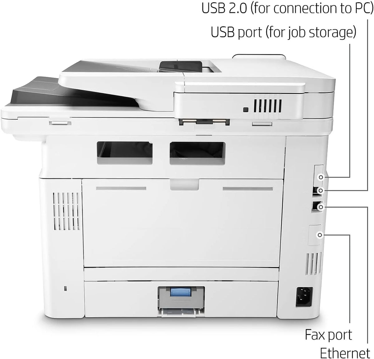 HP LaserJet Pro M428fdw wielofunkcyjna drukarka laserowa (drukarka, skaner, kopiarka, faks, WLAN, LAN, duplex, Airprint), biała, 4 w 1