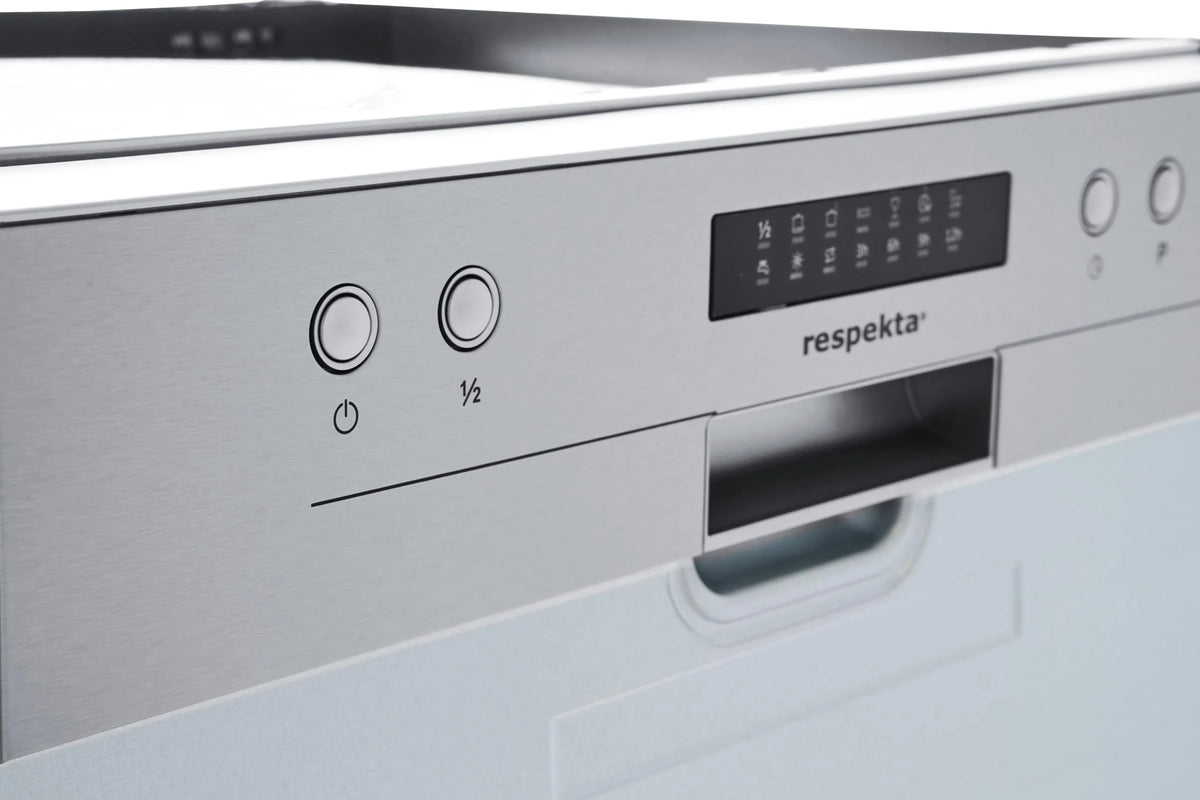 Respekta zmywarka półzintegrowana 60 cm/zmywarka do zabudowy z 6 programami/wstępny wybór czasu startu/mieści do 12 kompletów naczyń/wyświetlacz LED / GSP60TIDM