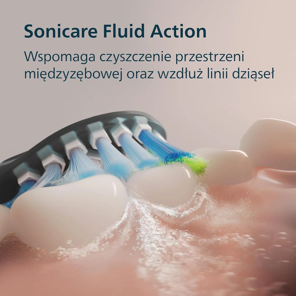Philips Sonicare DiamondClean 9000, elektryczna szczoteczka soniczna z aplikacją, czujnik nacisku, szklanka do ładowania, kolor czarny i różowe złoto, podwójne opakowanie, model HX9914/57