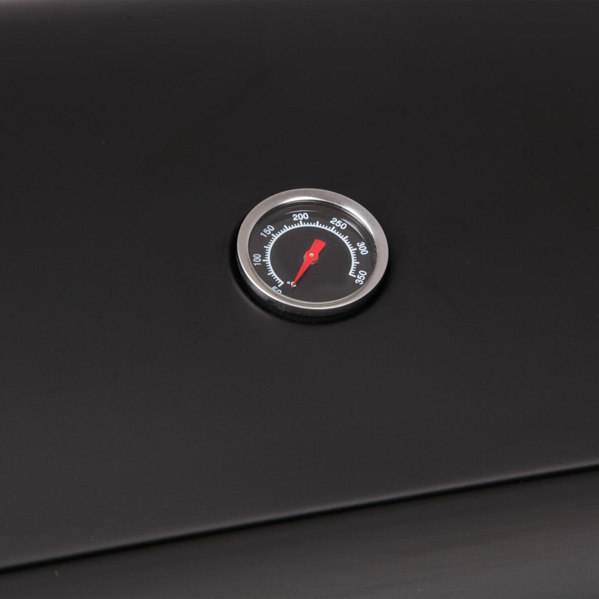 Lofoten - 8,4 kW, 3-palnikowy grill gazowy na kółkach, do użytku na zewnątrz, z pokrywą, 2 chromowanymi rusztami, 2 bocznymi półkami, 1 dolną tacką i termometrem - czarny