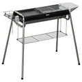 Grill węglowy Outsunny, stal nierdzewna, metal, 96x61x72 cm, czarny