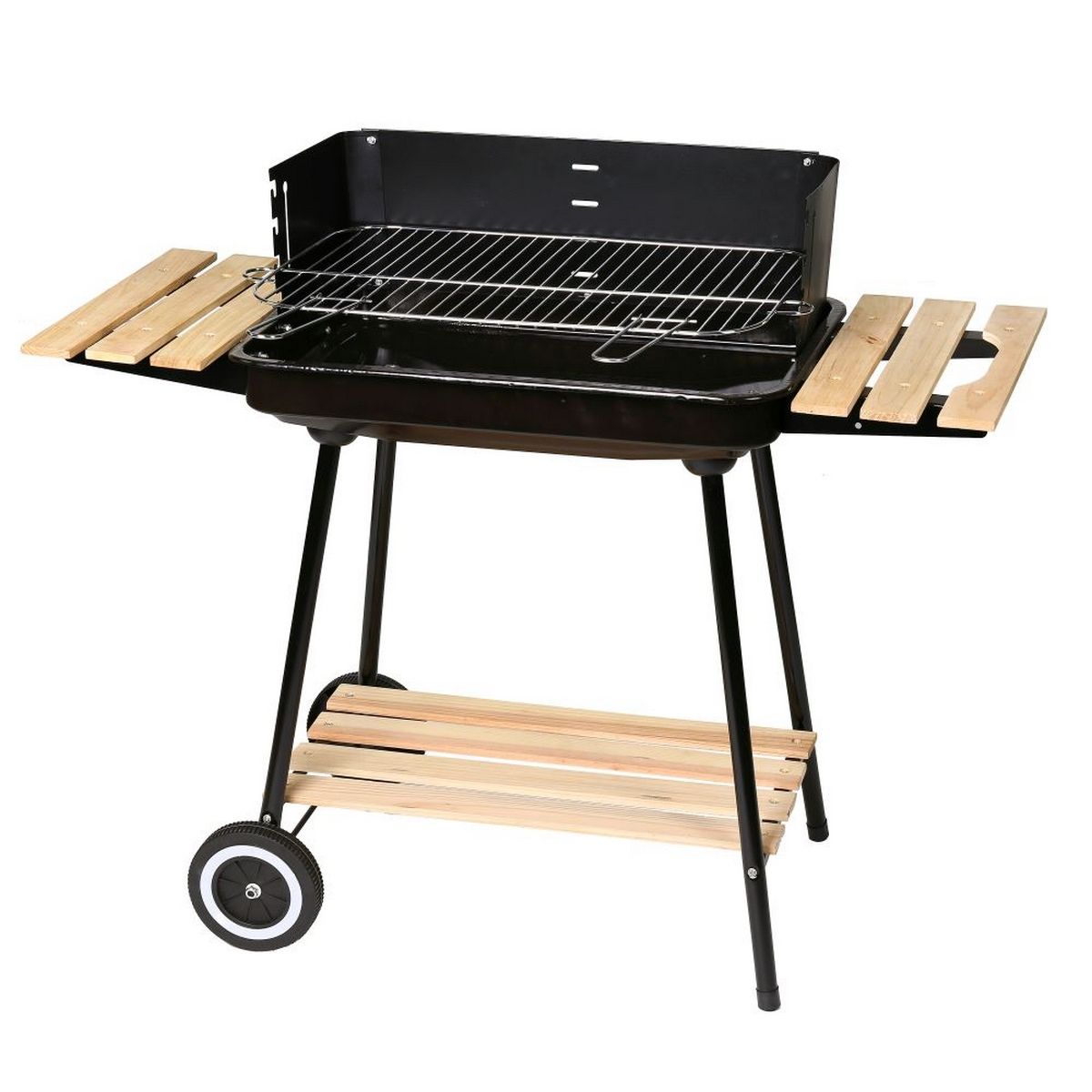 Grill węglowy Chiara z czarnym rusztem stalowym 67x38x83 cm