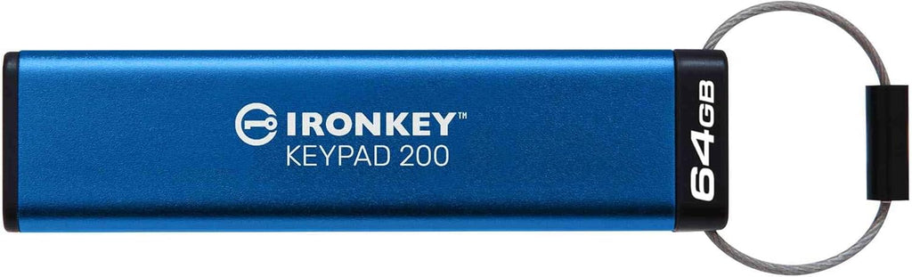 Kingston Klawiatura IronKey 200 typu A szyfrowana sprzętowo pamięć flash USB FIPS 140-3 poziom 3 (w toku) z 256-bitowym szyfrowaniem sprzętowym XTS-AES - IKKP200/512GB