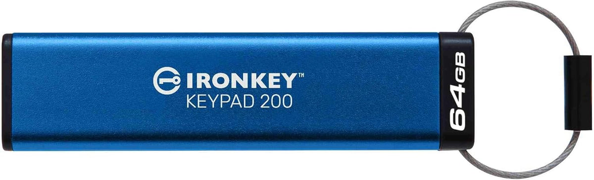 Kingston Klawiatura IronKey 200 typu A szyfrowana sprzętowo pamięć flash USB FIPS 140-3 poziom 3 (w toku) z 256-bitowym szyfrowaniem sprzętowym XTS-AES - IKKP200/512GB