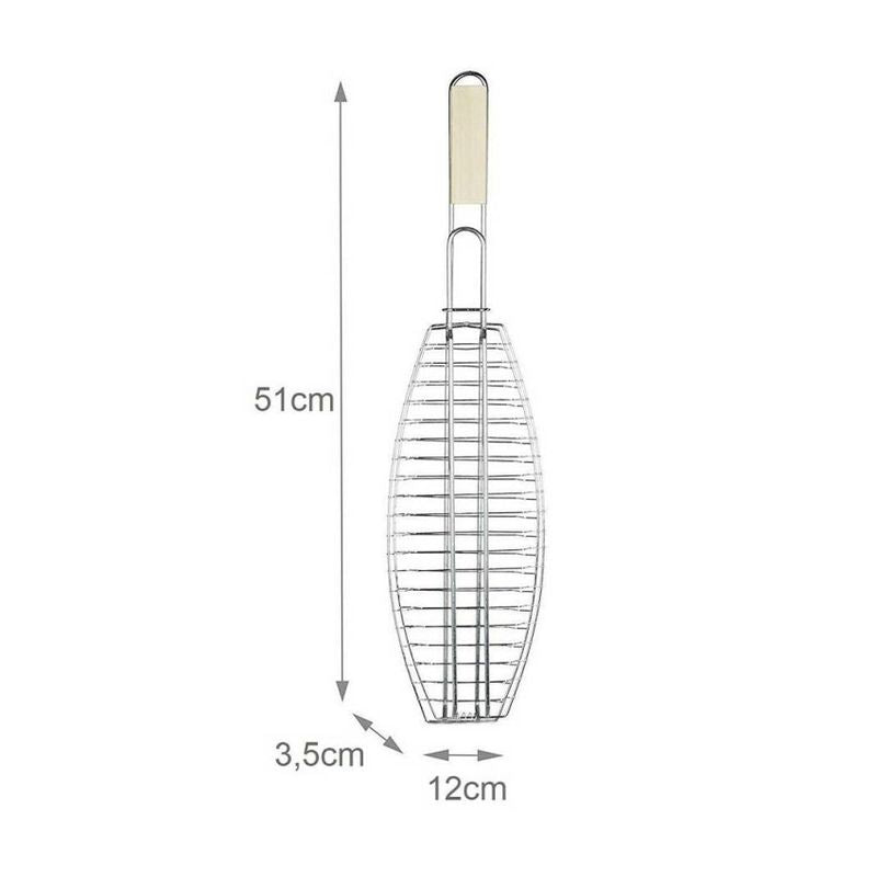 Grill do ryb, grillowania, 51x12 cm, indywidualny grill