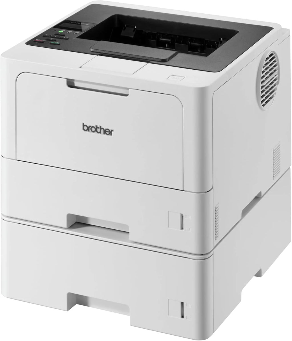 Brother HL-L5210DWT drukarka laserowa czarno-biała (A4, 48 stron/min., 1200 x 1200 DPI, LAN, WLAN, dupleks, kaseta papierowa 250 + 520 arkuszy), biała/szara