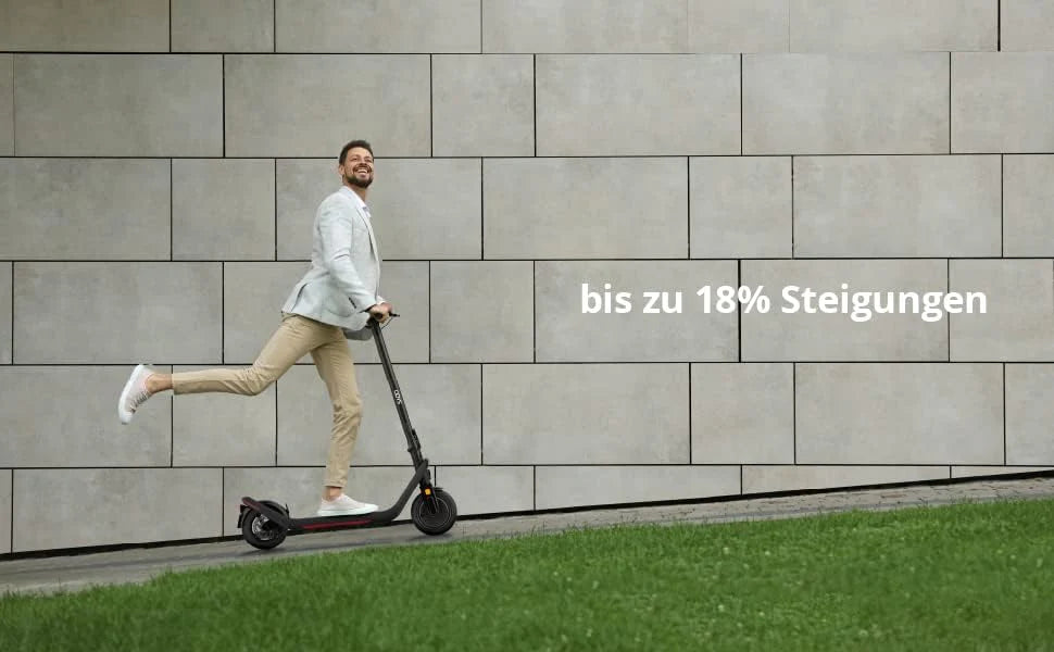 Odys Składany skuter elektryczny z dopuszczeniem do ruchu drogowego i przyłączeniowym (w zależności od modelu, zasięg do 100 km i do 140 kg masy całkowitej, opony powietrzne, maks. 20 km/h, układ