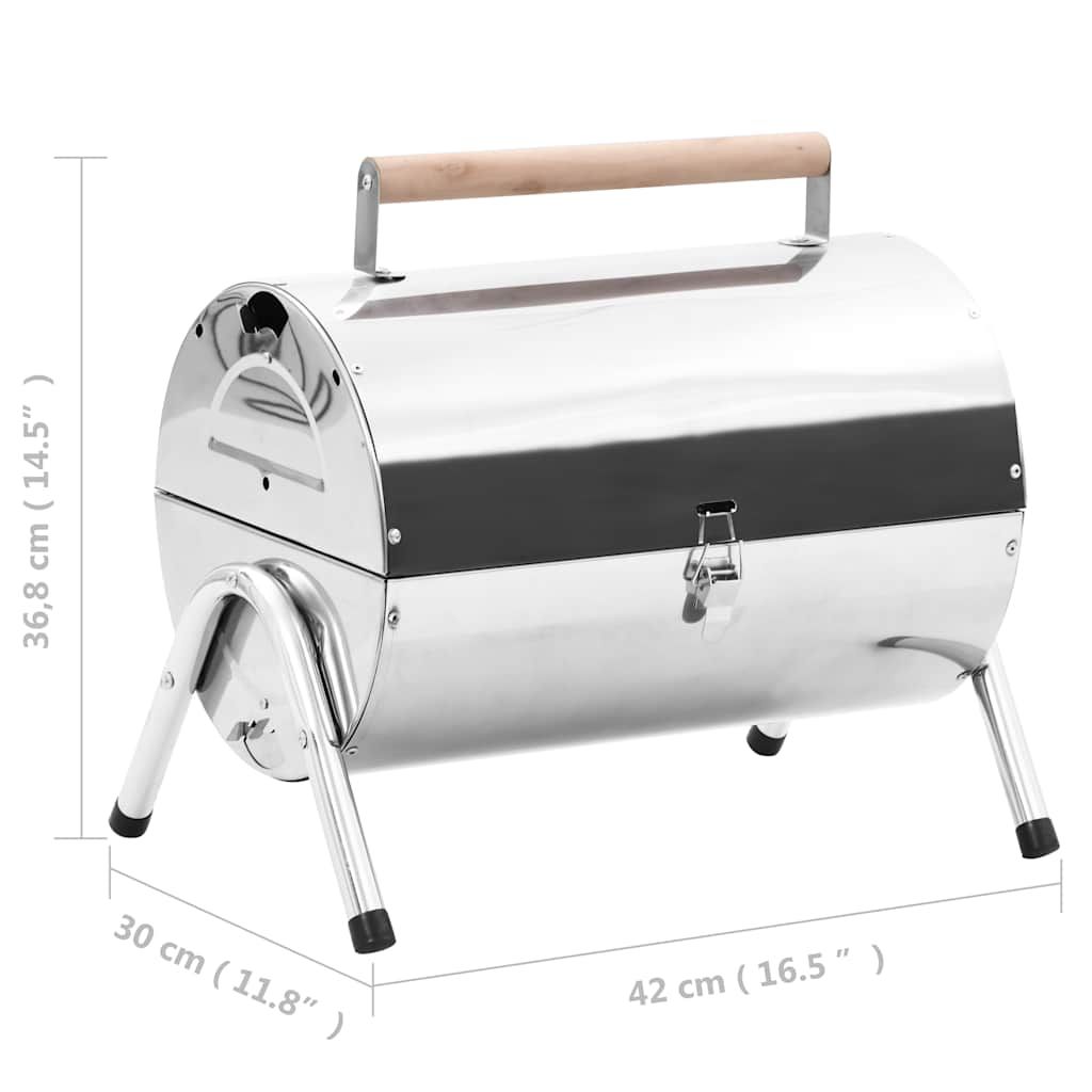 Grill węglowy stołowy ze stali nierdzewnej, podwójny, vidaxl