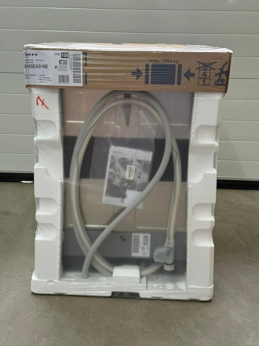 Neff S145EAS16E, N 50, inteligentna zmywarka do naczyń, częściowo zintegrowana 60 cm, zmywarka, wyprodukowano w Niemczech, kosz na sztućce, bardzo cichy, otwarty, intensywne czyszczenie w temperaturze