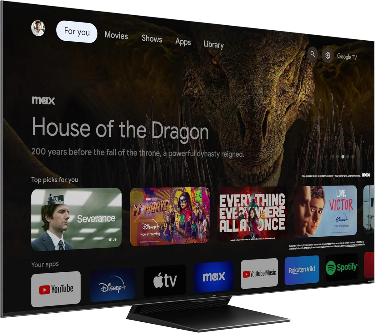 TCL 65V6C 65-calowy bezpośredni telewizor LED, 4K HDR TV, Smart TV Powered by Google (Dolby Audio, Motion Clarity, kompatybilny z Google Assistant & Alexa, 2025 nowy model)