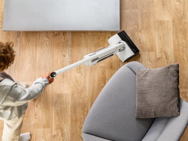 Rowenta X-Clean 10, bezprzewodowy elektryczny mop z technologią mop na mokro i suchy, samoczyszczący i automatyczny, technologia Dual Edge, duży zasięg i wyświetlacz LED, w zestawie dodatkowy filtr