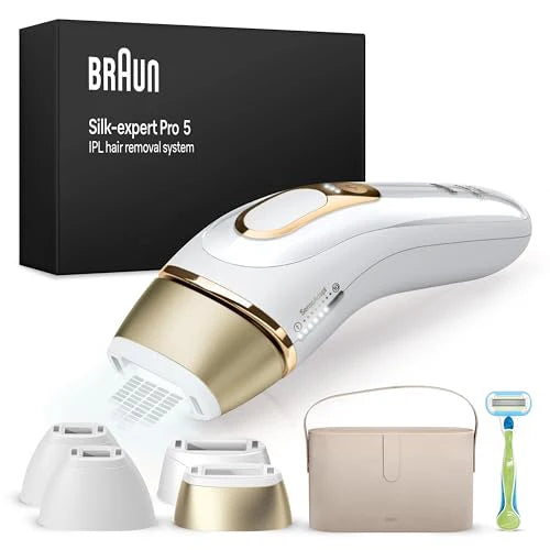 Braun Silk-expert Pro 5 PL5342 IPL Pulsujące Światło W Domu, Osłonka, Maszynka do Depilacji Venus, 4 głowice