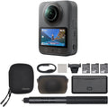 DJI Osmo 360 Adventure Combo, kamera 360 z 1-calowym obrazowaniem 360°, wydłużony czas pracy z 3 akumulatorami, natywne wideo 8K 360°, kamera sportowa do tworzenia vlogów