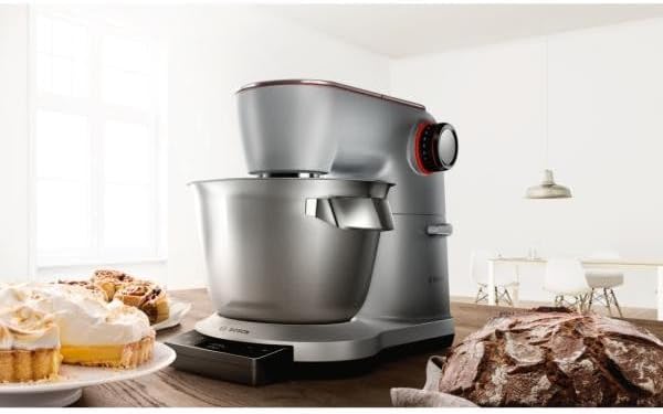 Bosch Robot Kuchenny z Wbudowaną Wagą MUM9AX5S00 Optimum, Tworzywo Sztuczne/Metal, 1600 W, 5,5 l, Srebrny