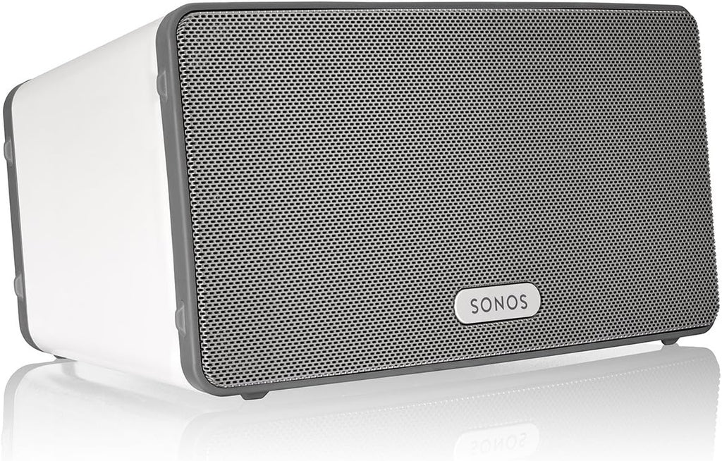 Sonos Play:3 - Średniej wielkości bezprzewodowy głośnik Smart Home do strumieniowego przesyłania muzyki, certyfikat Amazon i współpracuje z Alexą. (biały)