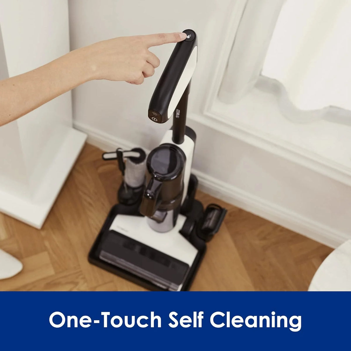 Tineco FLOOR ONE S5 Inteligentny bezprzewodowy odkurzacz na mokro i na sucho i mop do twardych podłóg, cyfrowy wyświetlacz, długi czas pracy, doskonały do lepkiego bałaganu i sierści zwierząt