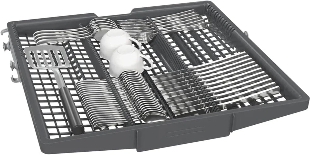 Siemens SX63EX22CE, iQ300, zmywarka XXL, w pełni zintegrowana, 60 cm, inteligentna zmywarka, wyprodukowano w Niemczech, szuflada na sztućce, varioSpeed Plus, kosze Flex, autoOpen dry, przycisk