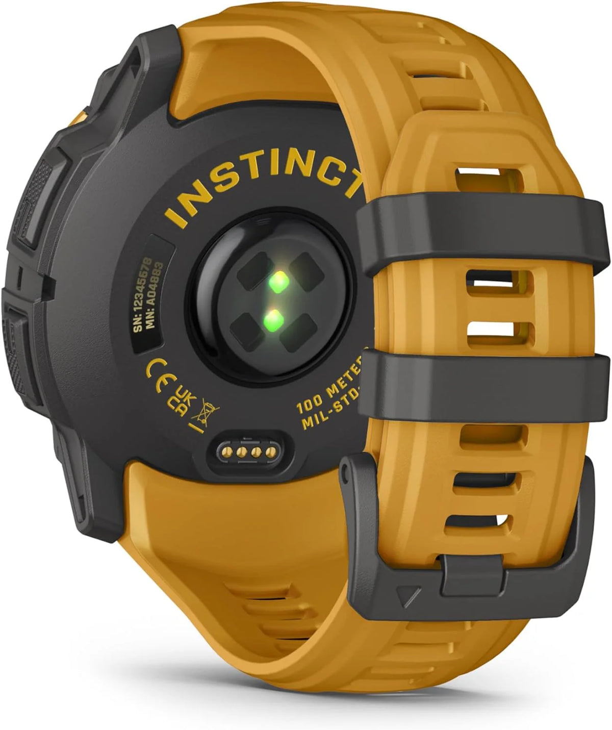 Garmin Instinct 3 SOLAR Wytrzymały Smartwatch GPS, 45 mm, Wbudowane Aplikacje Sportowe i Zdrowotne, Latarka LED, 10ATM, Sunburst