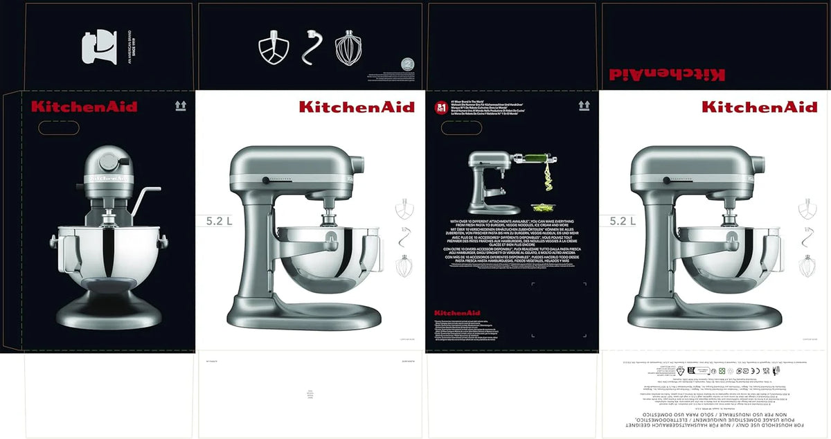 KitchenAid Heavy DUTY planetarna z podnoszoną miską 5,2 l, srebro powlekane 5KSM55SXXECU