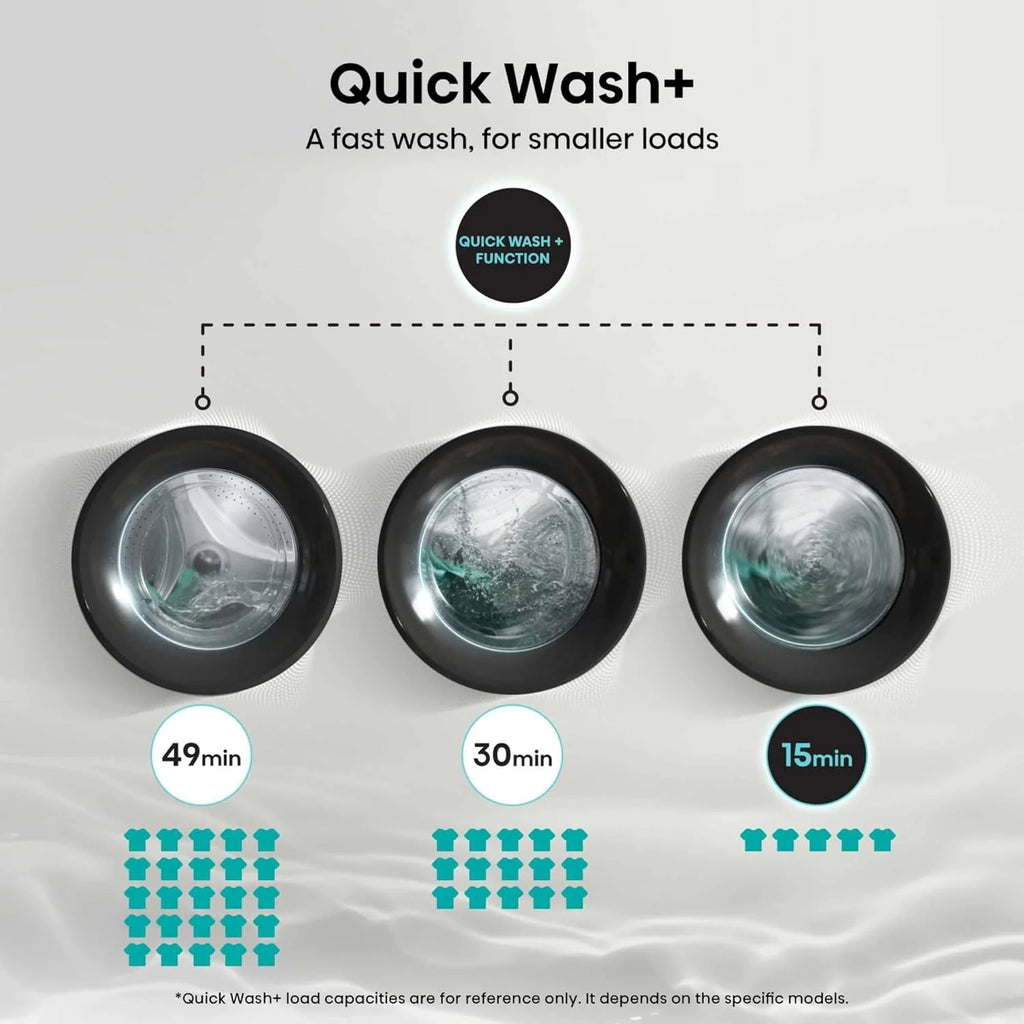 Hisense WF3S1043BB3 pralka z funkcją pary, 10,5 kg, 1400 U-Min-ConnectLife16 programów antyalergicznych, program do prania dla niemowląt, pranie automatyczne pranie QuickWash, 15 min, puch-Eco 40-60°C