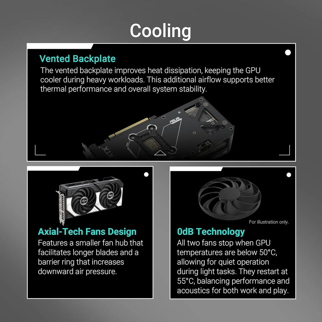 ASUS Dual NVIDIA GeForce RTX 5070 OC Edition, karta graficzna 12 GB GDDR7, 192 bity, PCIe 5.0, 2 wentylatory Axial-Tech, 1 HDMI 2.1, 3 DisplayPort 2.1, GPU Tweak III, biały, DUAL-RTX5070-O12G